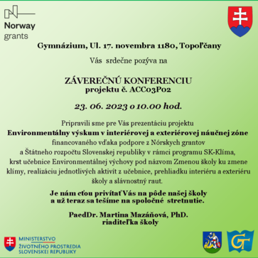Záverečná konferencia, 23.06.2023